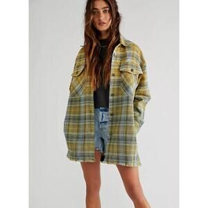 🛍  free people S anneli plaid‎ shirt jacket